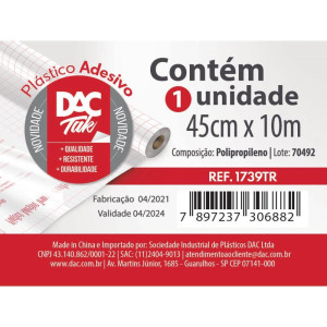 Plastico Adesivo 45cmx10m Jateado Pp 0,08mm-126468-15742