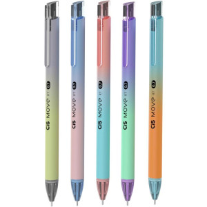 Caneta Esferografica Retratil Cis Move 0.7mm 5 Cores (s)