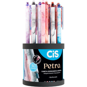 Caneta Esferografica Retratil Cis Petra 0.7mm 5 Cores (s)