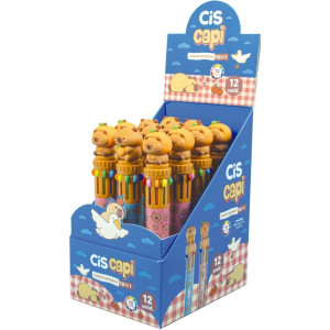 Caneta Esferografica Cis Capi 10x1 10cores 2modelos