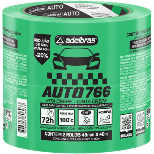 Fita Crepe 766 Automotiva 48mm X 40m Verde