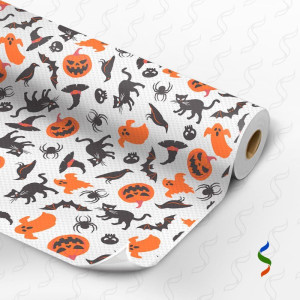 Tnt Estampado 1,40m 40g Halloween Desenhos