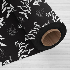Tnt Estampado 1,40m 40g Halloween Fundo Preto-126050-18850