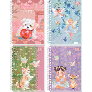 Caderno 01x1 Capa Dura Sweet Dreams 80fls Papel Carta-125553-92830