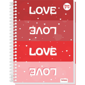 Caderno 10x1 Capa Dura Love You 160fls-125552-41529