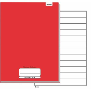 Caderno Brochurao Capa Dura Neuro Pauta Ampliada 40 Folhas