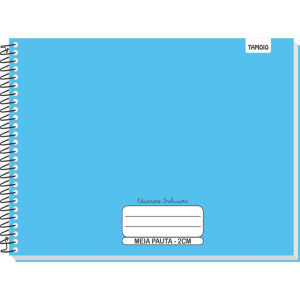 Caderno Desenho Univ Capa Dura Neuro Meia Pauta Ampliada 40f-125560-30451