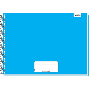 Caderno Desenho Univ Capa Dura Azul Liso 48f Univ Espiral C.d-125571-36656