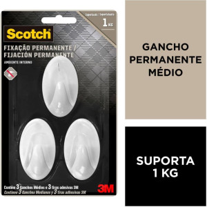 Gancho Plastico Scotch Plast. Extrema Med. C/3-117762-13988