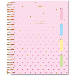 Caderno 01x1 Cp.dura Colegial Sweently C/4 Divisorias (s)