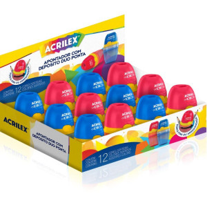 Apontador Com Deposito Duo Ponta Fina Ou Arredondada