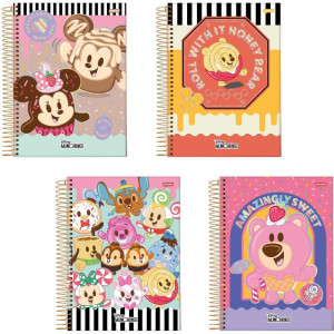 Caderno 01x1 Capa Dura Disney Munchillings 80fls