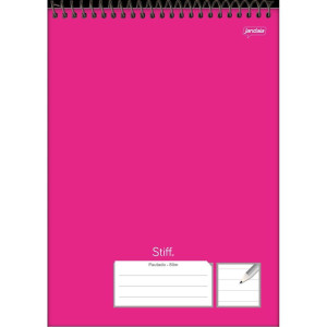 Caderno 01x1 Capa Dura Stiff Slim Topo Canhoto 80fls Rosa
