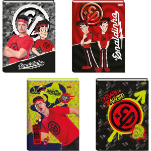 Caderno Brochura 1/4 Capa Dura Enaldinho 80fls.