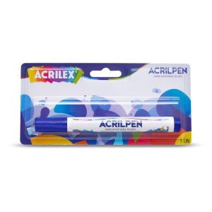 Caneta Para Tecido Azul Turquesa Acrilpen