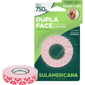 Fita Dupla Face Espuma 12mmx2m.