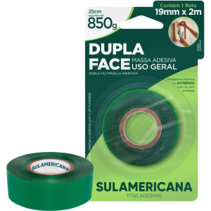 Fita Dupla Face Massa Acrilica 19mmx2m.