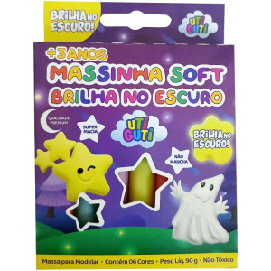 Massa Para Modelar Soft Utiguti 90g 6cores Brilha