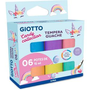 Tinta Guache Giotto Candy Collection 6cores 15ml-126804-37285