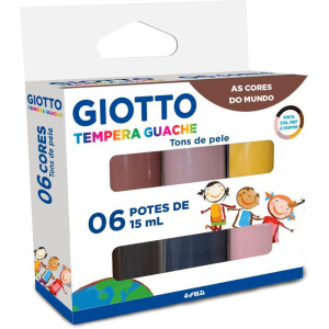 Tinta Guache Giotto Tons De Pele 6 Cores 15ml