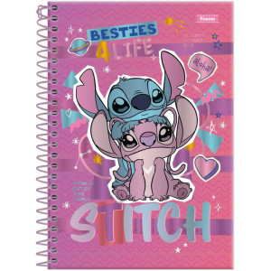 Caderneta Espiral Capa Dura Stitch 1/8 80fls