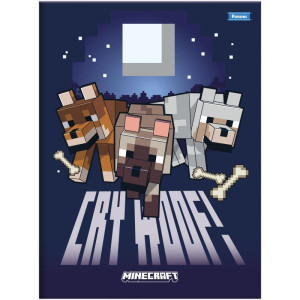 Caderno Brochura 1/4 Capa Dura Minecraft 80f-126527-37072