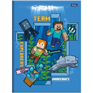 Caderno Brochura 1/4 Capa Dura Minecraft 80f-126527-79075