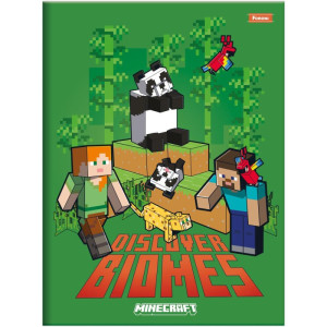Caderno Brochura 1/4 Capa Dura Minecraft 80f-126527-88502