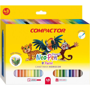 Caneta Hidrografica Neo-pen Gigante Pastel 48cores