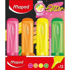Caneta Marca Texto Fluopeps Glitter Neon Cores(s)