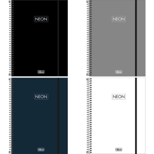 Caderno 01x1 Capa Dura Neon Fit 80fls Pp Masculino