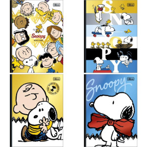 Caderno 01x1 Cp.dura Colegial Snoopy 80fls Decorado Cost 176x240