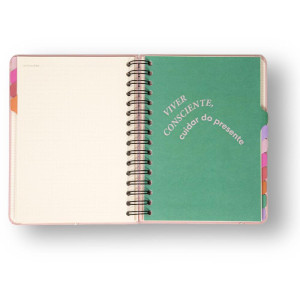 Agenda Permanente Wire-o Melissa Semanal Pink Bloomy A5-126862-31170