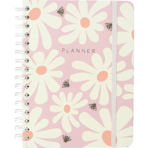 Agenda Permanente Wire-o Melissa Semanal Pink Bloomy A5