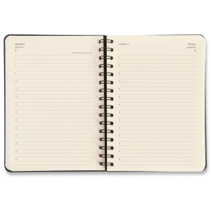 Agenda/planner 2026 Wire-o Jardim Diario Preto A5-126834-45164