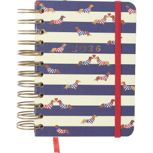 Agenda/planner 2026 Wire-o Praia Diaria Cachorros