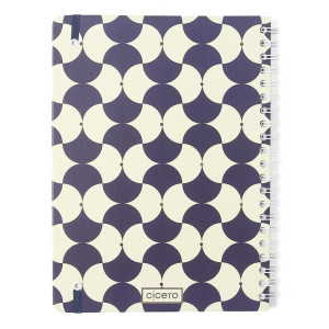 Caderno 01x1 Cp.dura Colegial Bossa Nova Boemia Azul 80f-126847-86625