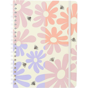 Caderno 01x1 Cp.dura Colegial Melissa Block Bloomy 80f
