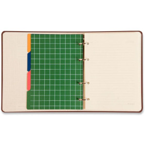 Fichario Cartonado Office Duo Pontado Cafe A5-126842-69124