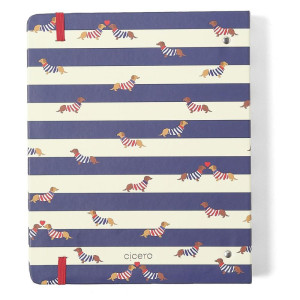 Fichario Cartonado Praia Cachorros 170x240mm-126845-80426