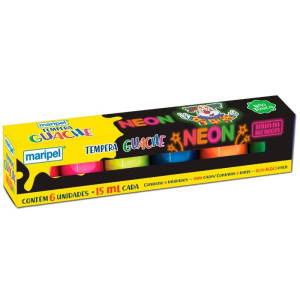 Tinta Guache 015ml 06 Cores Neon-126573-20161