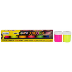 Tinta Guache 015ml 06 Cores Neon-126573-87251