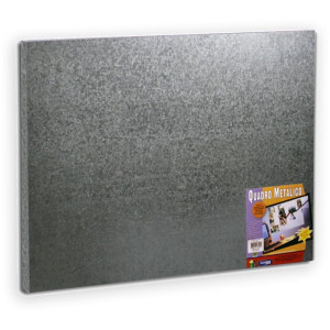 Quadro Aviso Magnetico 90x60 Painel Metalico Prata