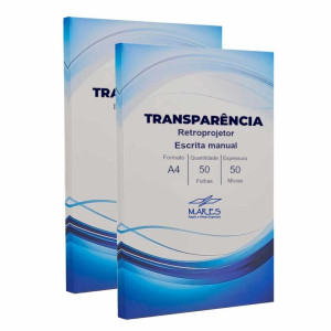 Transparencia Inkjet A4 P/retroprojetor 50 Micras
