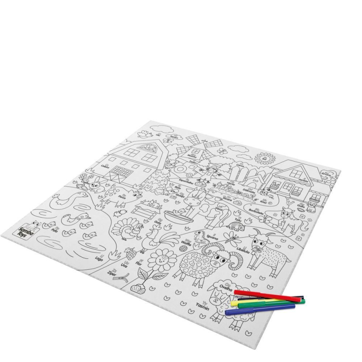 Tapete Para Bebe Abc Fazendinha P/colorir-125621-20126