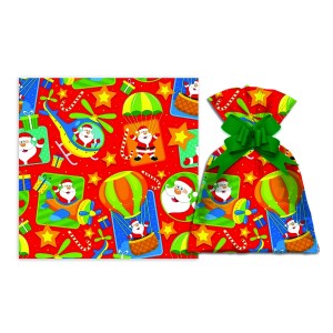 Saco De Presente Perola 891 Noel Voador 30x45cm 50un-1200100111-15955