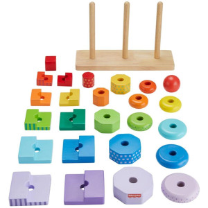 Fisher Price Wood Classificador De Formas 26pcs-121314-59231
