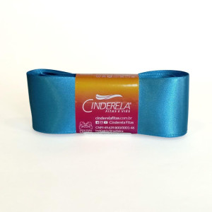 Fita De Cetim 38mm 10m. Turquesa