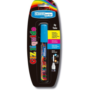 Giz Liquido Azul 5mm 8g Ponta Dupla