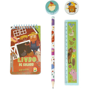 Kit Escolar Fazenda Animada C/4 Pecas-127064-28742